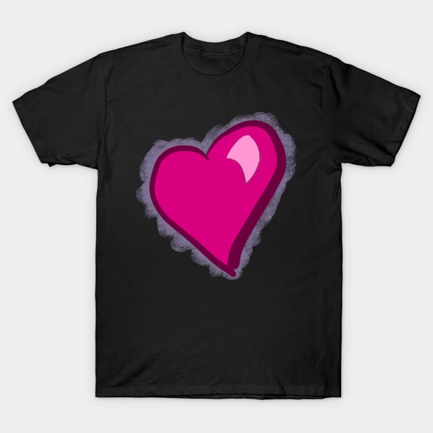 Little Pink Heart T-Shirt by Blackmoonrose13